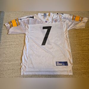 COPY - NFL Reebok Equipment Pittsburgh Steelers Ben Roethlisberger#7 White Jers…